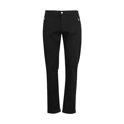 Alexander McQueen FW22 Black Low-Waist Slim Straight Jeans. 705174-QTY49-1000