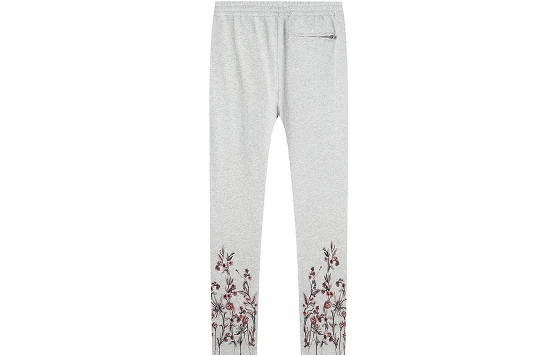 Lookbook Alexander McQueen FW22  Grey Floral Embroidery Knit Track Pants. 463988-DJX43-1401