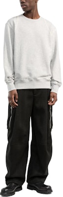 알렉산더 맥퀸 FW22 라이트 그레이 스티치 디테일 크루넥 스웻셔츠 701762QTX431401 Lookbook 알렉산더 맥퀸 FW22 라이트 그레이 스티치 디테일 크루넥 스웻셔츠 701762QTX431401