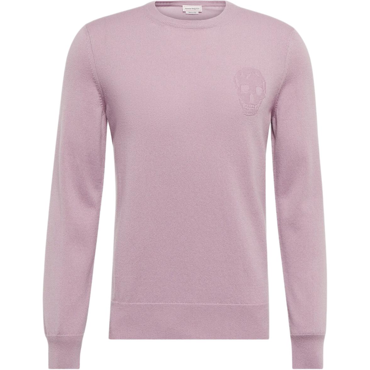 Alexander McQueen FW22  Light Purple Crewneck Cashmere Sweater. 684310-Q1JCP-5953