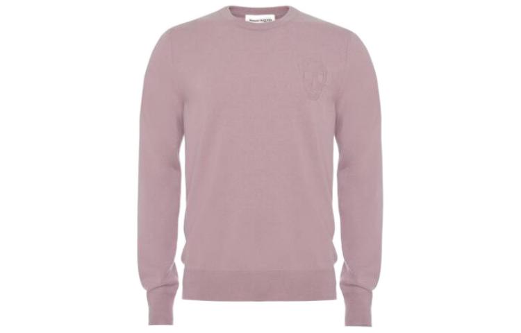 Order Alexander McQueen FW22  Light Purple Crewneck Cashmere Sweater. 684310-Q1JCP-5953