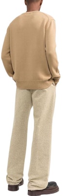 Alexander McQueen FW22 Logo 提花套頭毛衣棕色款式 626454-Q1WZL-2074 Shop Alexander McQueen FW22 Logo 提花套頭毛衣棕色款式 626454-Q1WZL-2074