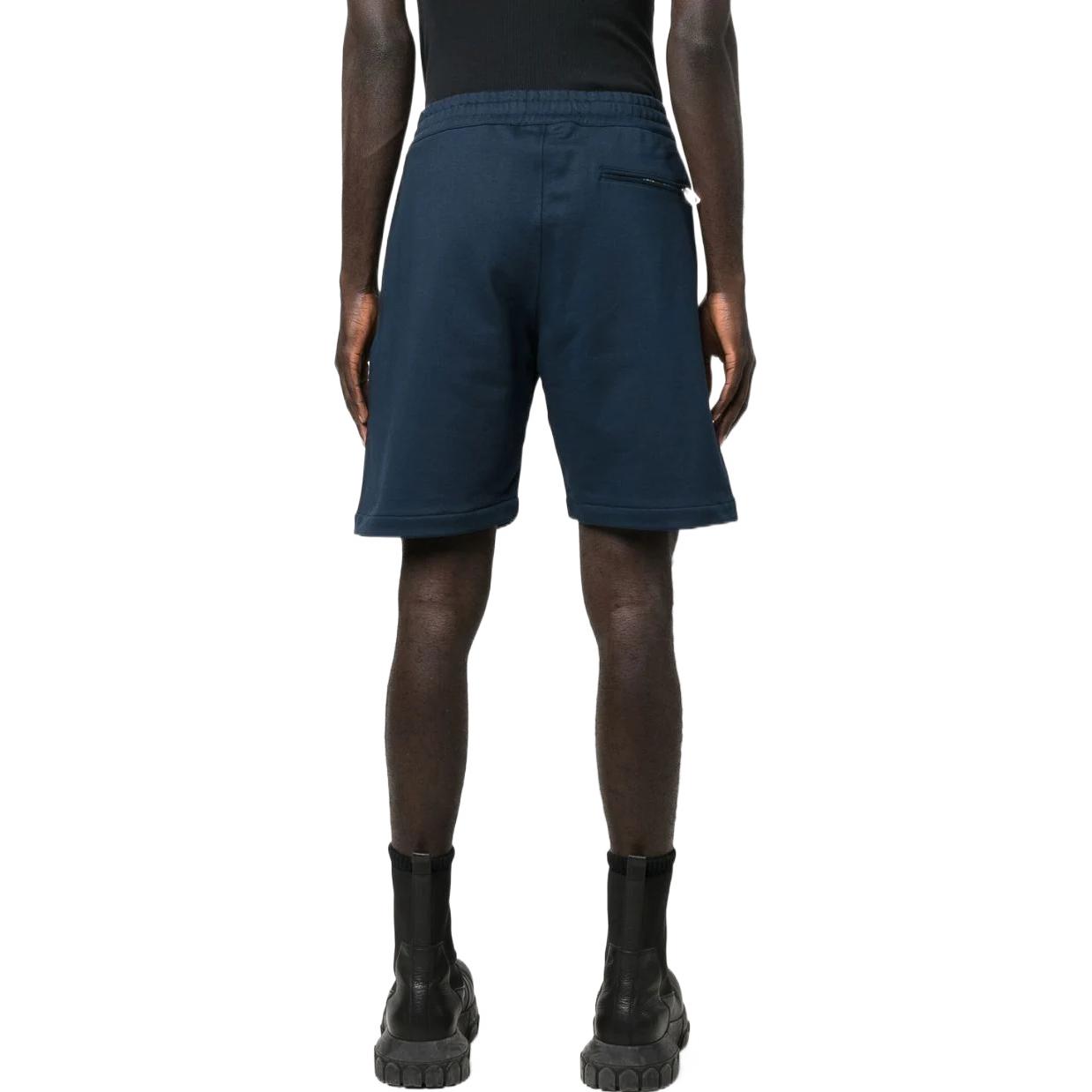 Shop 알렉산더 맥퀸 FW22 로고 프린트 밴딩 반바지 라이트 블루 688717-QTZ81-0903