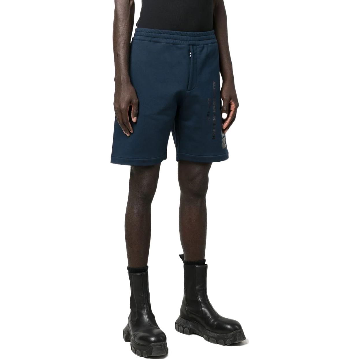 Purchase 알렉산더 맥퀸 FW22 로고 프린트 밴딩 반바지 라이트 블루 688717-QTZ81-0903