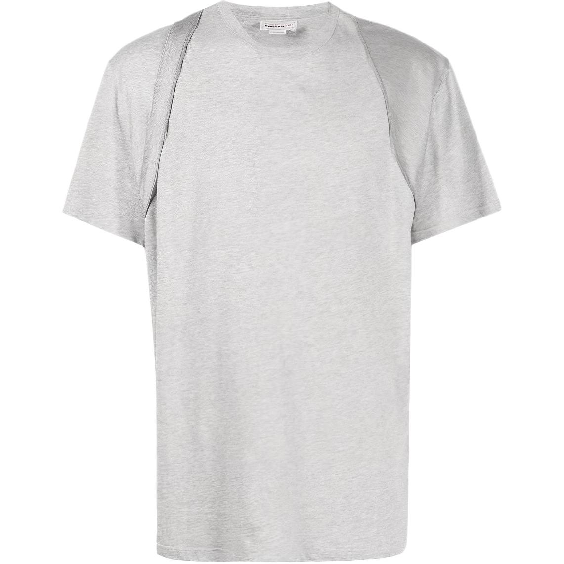 Alexander McQueen FW22  Raglan Short Sleeve Tee Grey Relaxed Fit 639972QTX041-401