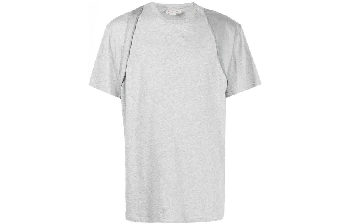 Order アレキサンダー・マックイーン FW22 ラグラン半袖Tシャツ グレー リラックスフィット 639972QTX041-401