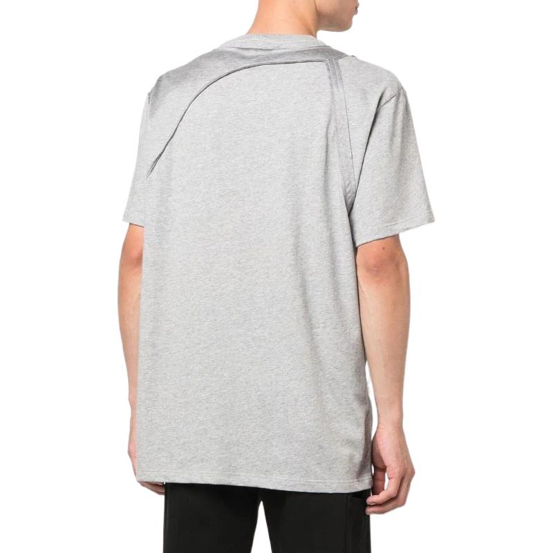 Purchase アレキサンダー・マックイーン FW22 ラグラン半袖Tシャツ グレー リラックスフィット 639972QTX041-401