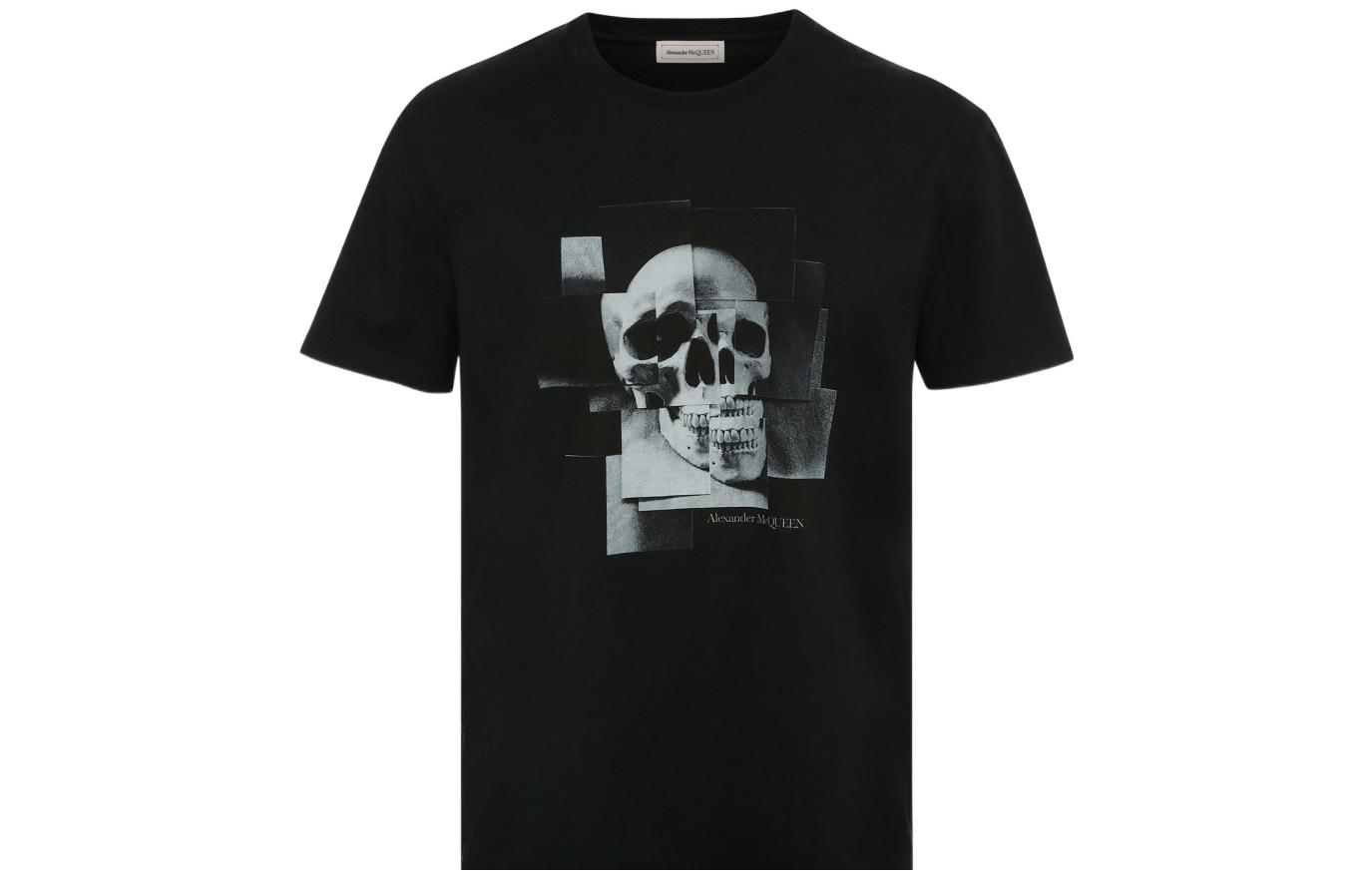 Order 亚历山大·麦昆 FW22 黑色骷髅图案T恤 704988-QTZ09-0901