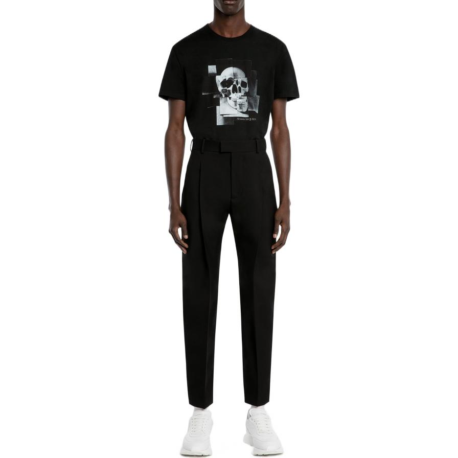 Lookbook 亚历山大·麦昆 FW22 黑色骷髅图案T恤 704988-QTZ09-0901