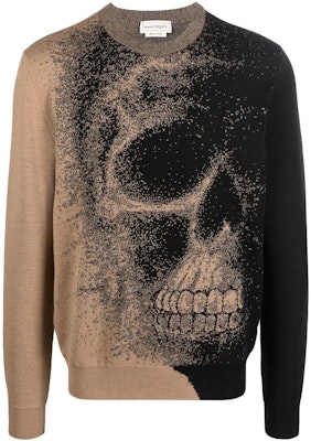 알렉산더 맥퀸 FW22 스컬 인타르시아 니트 울 스웨터 베이지 705985-Q1XFA-2074 Order 알렉산더 맥퀸 FW22 스컬 인타르시아 니트 울 스웨터 베이지 705985-Q1XFA-2074