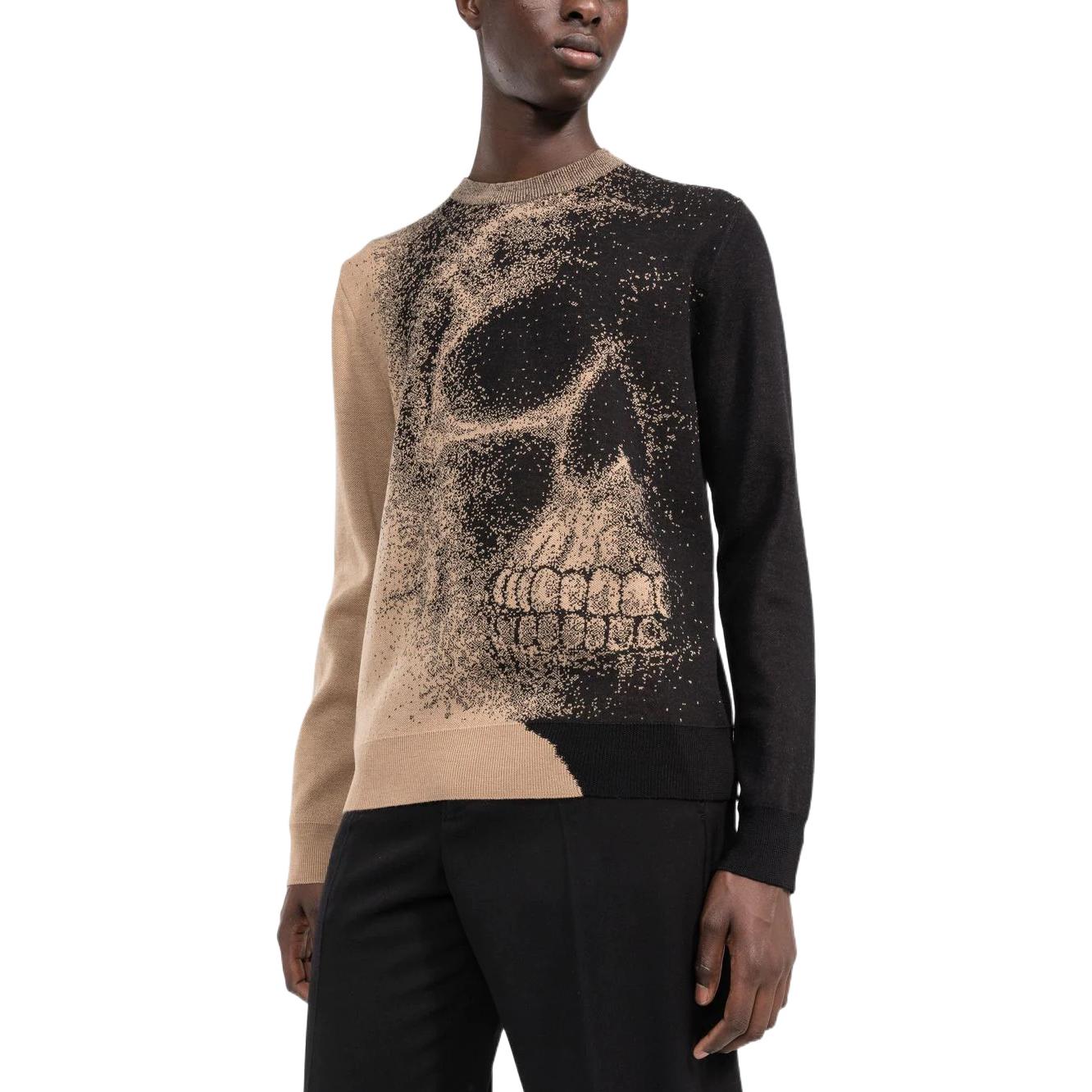 Purchase 알렉산더 맥퀸 FW22 스컬 인타르시아 니트 울 스웨터 베이지 705985-Q1XFA-2074