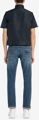 Alexander McQueen FW22 Slim Fit Jeans Azul Sólido 666650-QTY34-4001 Shop Alexander McQueen FW22 Slim Fit Jeans Azul Sólido 666650-QTY34-4001