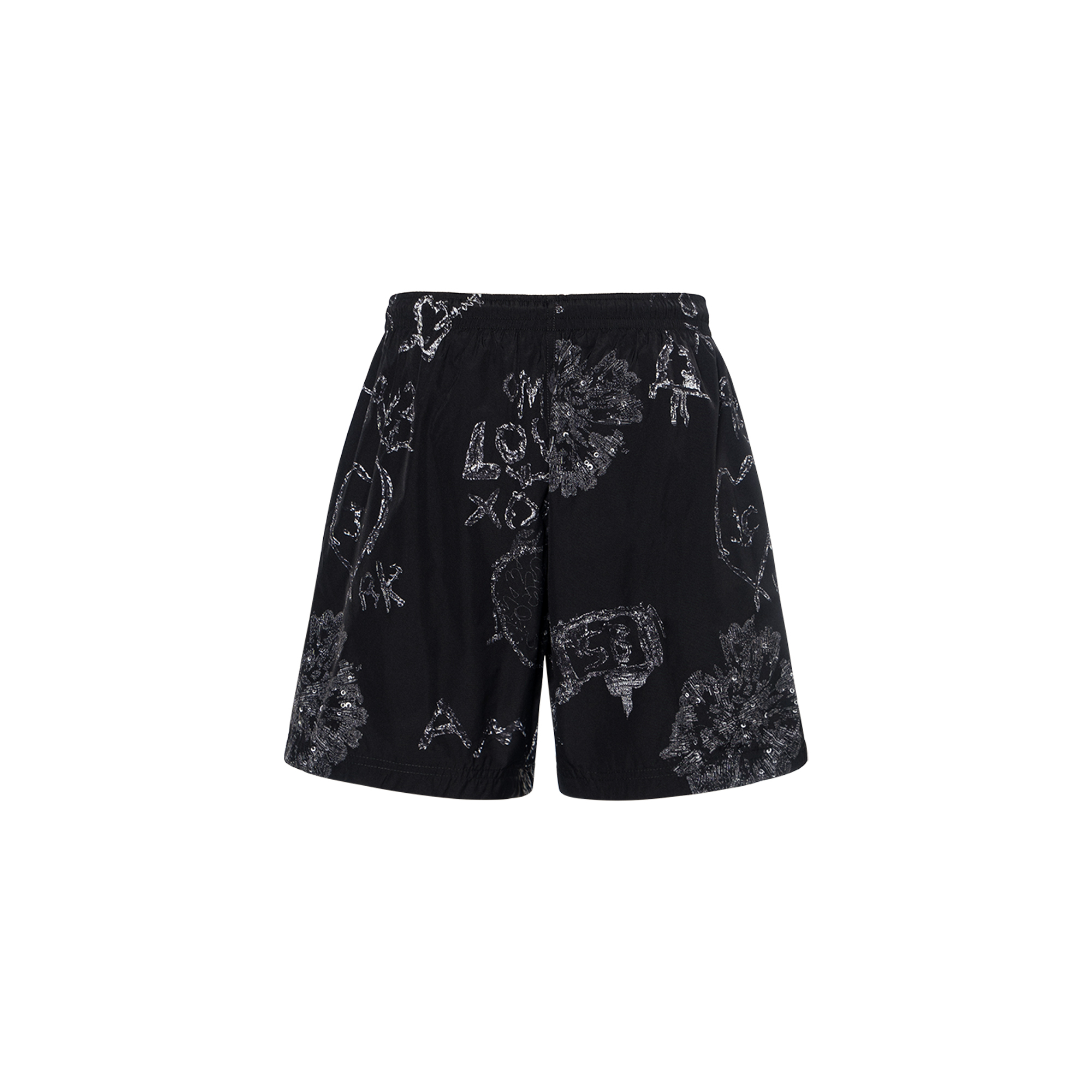 Alexander McQueen FW22 All-Over Print  Casual Shorts Black 7113014419Q1078