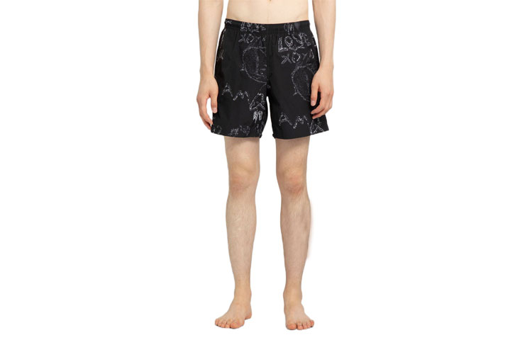 Order 알렉산더 맥퀸 FW22 올오버 프린트 캐주얼 반바지 블랙 7113014419Q1078