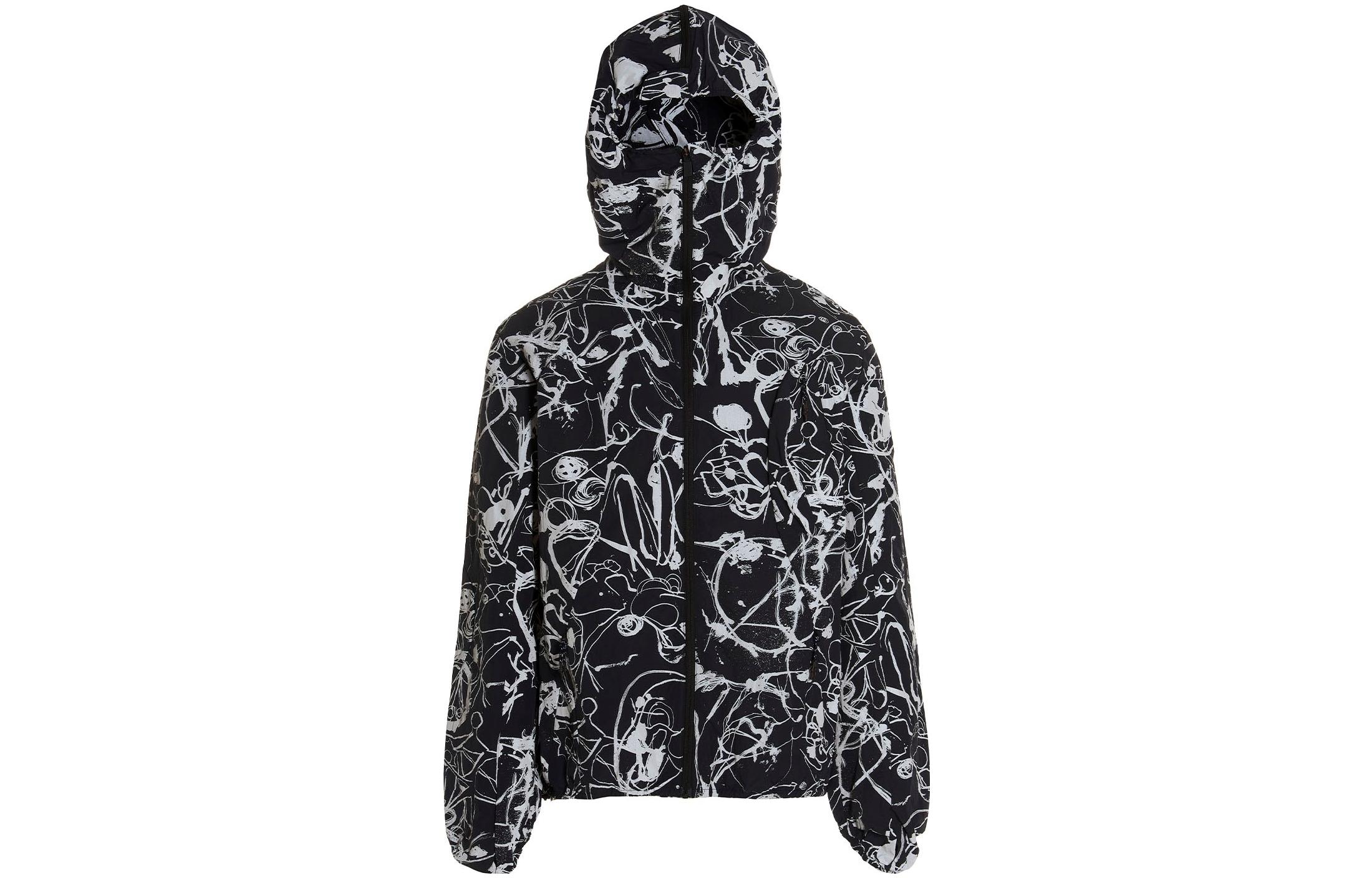Alexander McQueen FW22 All-Over Print Black Zip Hoodie Jacket 695902-RTA11-1000