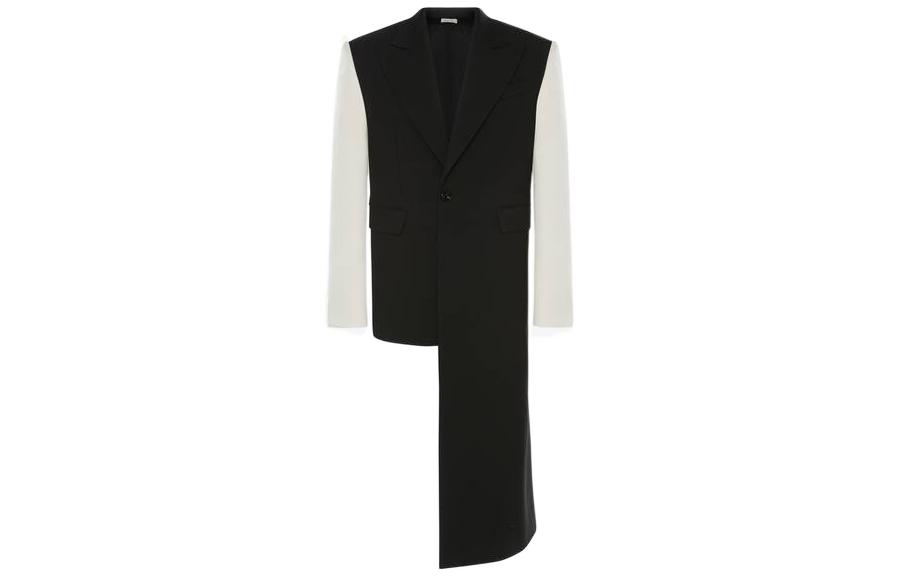 Alexander McQueen FW22 Asymmetrical Tailored Jacket Black 707314-QTU82-1000
