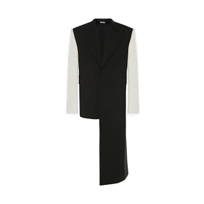 Alexander McQueen FW22 Asymmetrical Tailored Jacket Black 707314-QTU82-1000