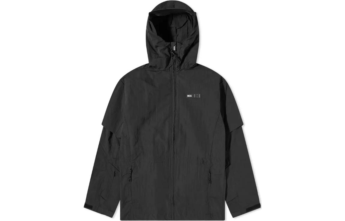 Alexander McQueen FW22 Black Letter Logo Zip Hoodie Jacket 695941-RRA17-1000