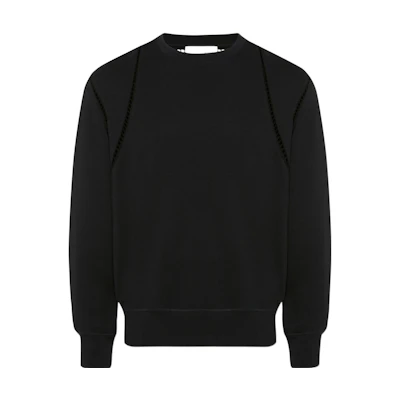Alexander McQueen FW22 Black Logo Print Long Sleeve Sweatshirt 731641QUX431000