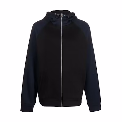 Alexander McQueen FW22 Black Zip Hoodie Baseball Jacket Back to School. 701305QTZ150901\BLACK