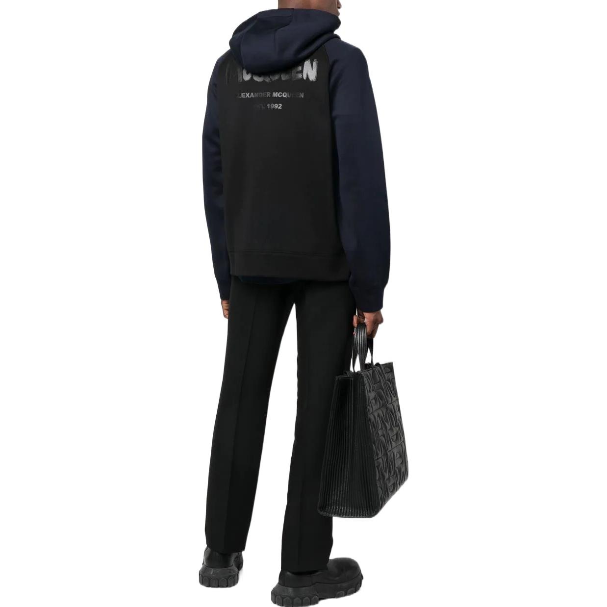 Alexander McQueen FW22 Black Zip Hoodie Baseball Jacket  Back to School. 701305QTZ150901\BLACK 圖 5