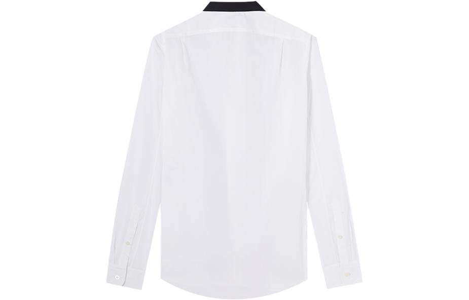 Lookbook Alexander McQueen FW22 Contrast Single-Breasted Long Sleeve Shirt White Black Men 515983-QLN60-9000