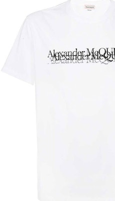 亚历山大·麦昆 FW22 扭曲字母印花白色休闲T恤 727277-QUZ17-0900 Sizing 亚历山大·麦昆 FW22 扭曲字母印花白色休闲T恤 727277-QUZ17-0900
