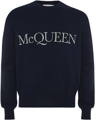 亞历山大·麥昆 FW22 刺繡圓領長袖衛衣 深藍色 651184Q1XAY4064 Order 亞历山大·麥昆 FW22 刺繡圓領長袖衛衣 深藍色 651184Q1XAY4064