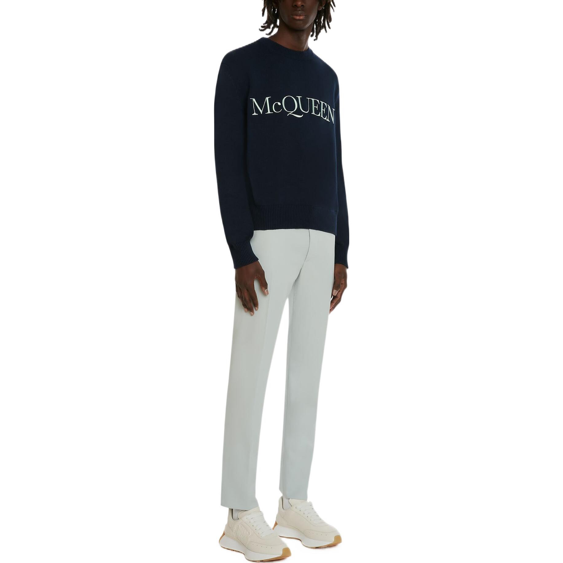 Lookbook 亞历山大·麥昆 FW22 刺繡圓領長袖衛衣 深藍色 651184Q1XAY4064