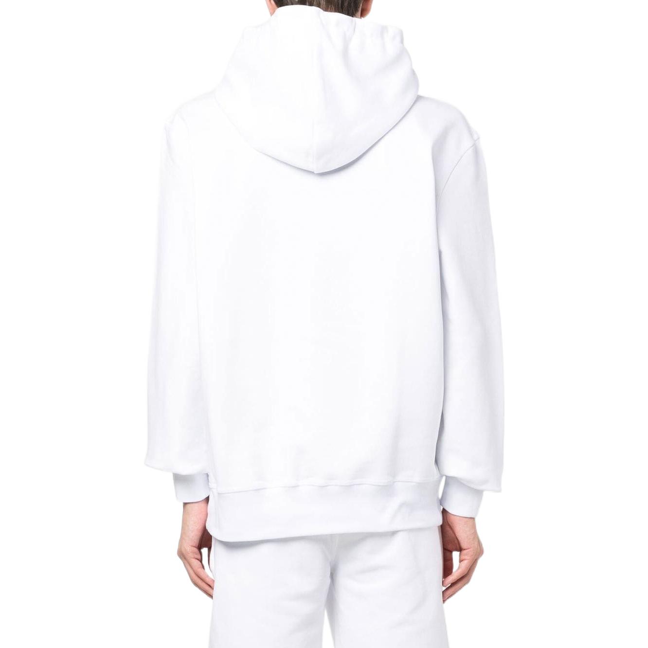 Shop Alexander McQueen FW22 Graffiti Logo Print White Pullover Hoodie for Men 727687-QUZ36-0900