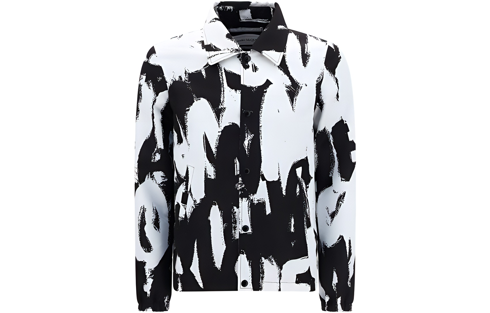 Alexander McQueen FW22 Graffiti Print Long Sleeve Jacket Men’s White 704854QTR109080