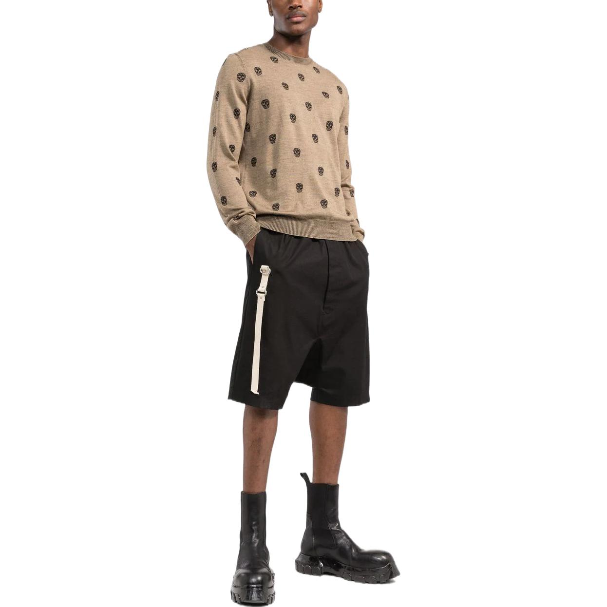 Lookbook Alexander McQueen FW22 提花骷髏羊毛毛衣 棕色 603247-Q1ALQ-2074