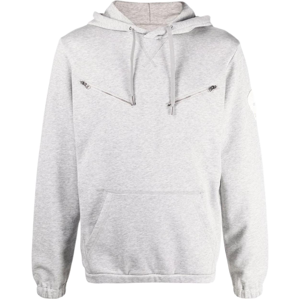 Alexander McQueen FW22 Knit Skull Drawstring Hoodie Light Grey Menswear 664953-QRX43-1401