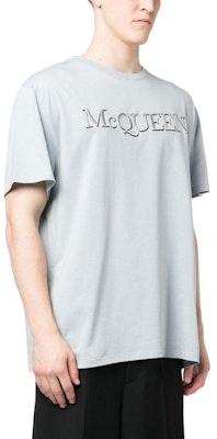 亚历山大麦昆 FW22 字母刺绣标志灰色男士圆领T恤 649876-QUZ56-0912 Purchase 亚历山大麦昆 FW22 字母刺绣标志灰色男士圆领T恤 649876-QUZ56-0912