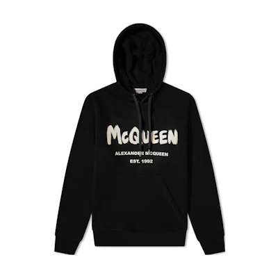 Alexander McQueen FW22 Letter Logo Print Hoodie Black () 688715-QSZ81-0901