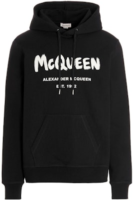Alexander McQueen FW22 Hoodie Hitam Cetak Huruf Sweatshirt. 688715-QTZ81-0901 Order Alexander McQueen FW22 Hoodie Hitam Cetak Huruf Sweatshirt. 688715-QTZ81-0901