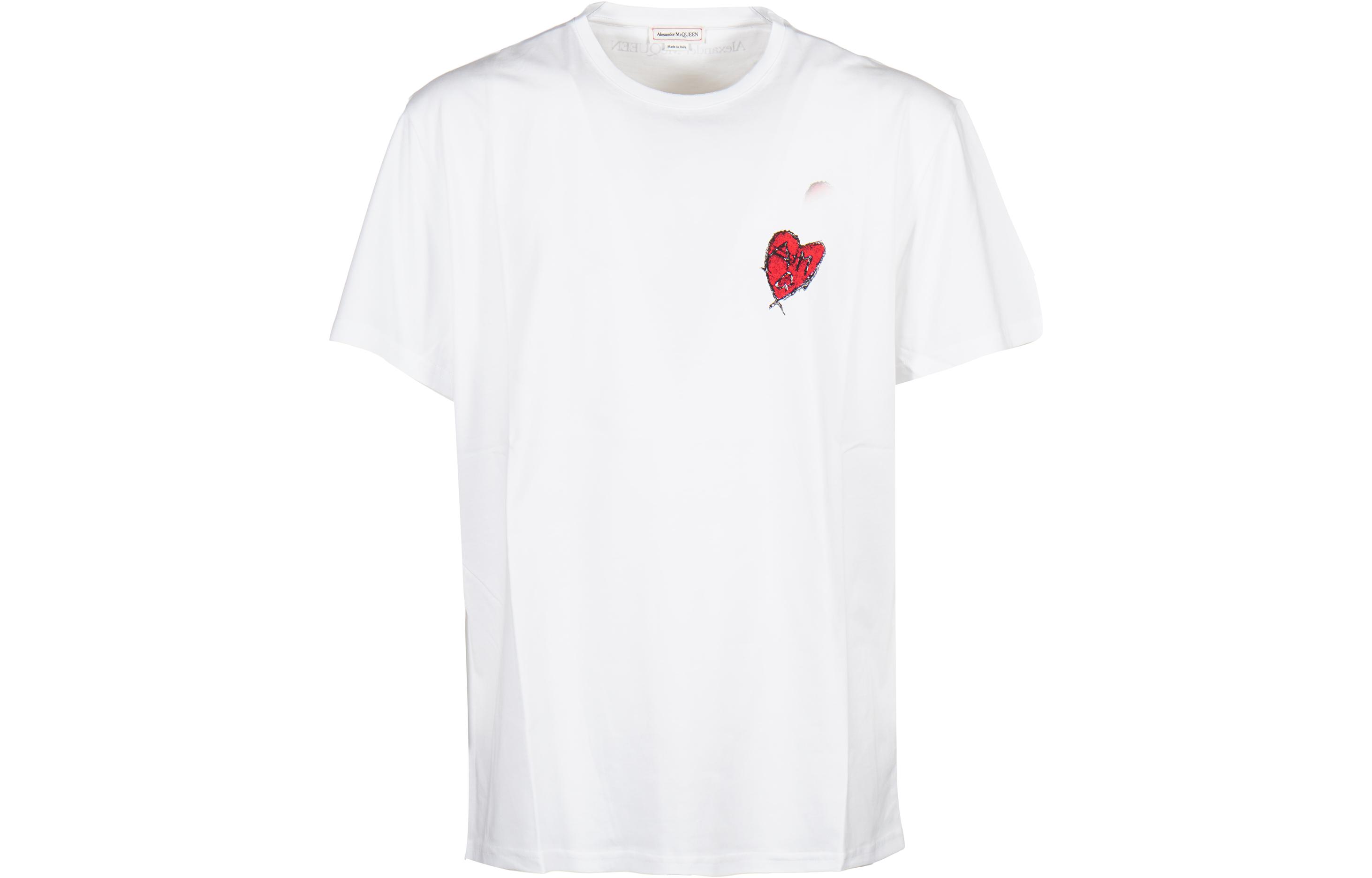 Alexander McQueen FW22 Logo Graphic Crewneck T-Shirt White 711069QTZ420900 圖 2