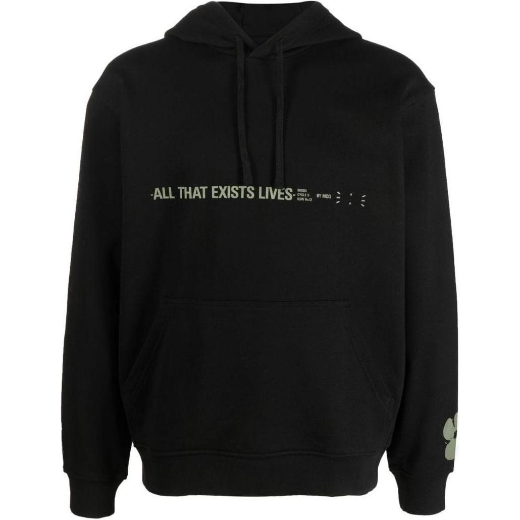 Alexander McQueen FW22 Logo Graphic Drawstring Hoodie Black () 624727RTT391000