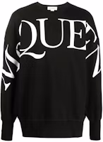 Order 亞歷山大·麥昆 FW22 男款黑色印花寬鬆長袖圓領衛衣 705002-QTZ14-0901