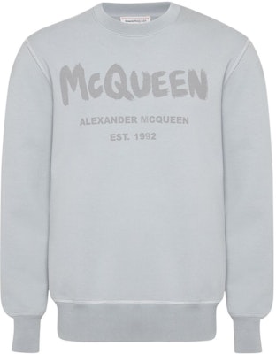 Alexander McQueen FW22 Logo Print Ribbed Crewneck Sweatshirt Grey - Edition 688713-QUZ81-0912 Buy Alexander McQueen FW22 Logo Print Ribbed Crewneck Sweatshirt Grey - Edition 688713-QUZ81-0912