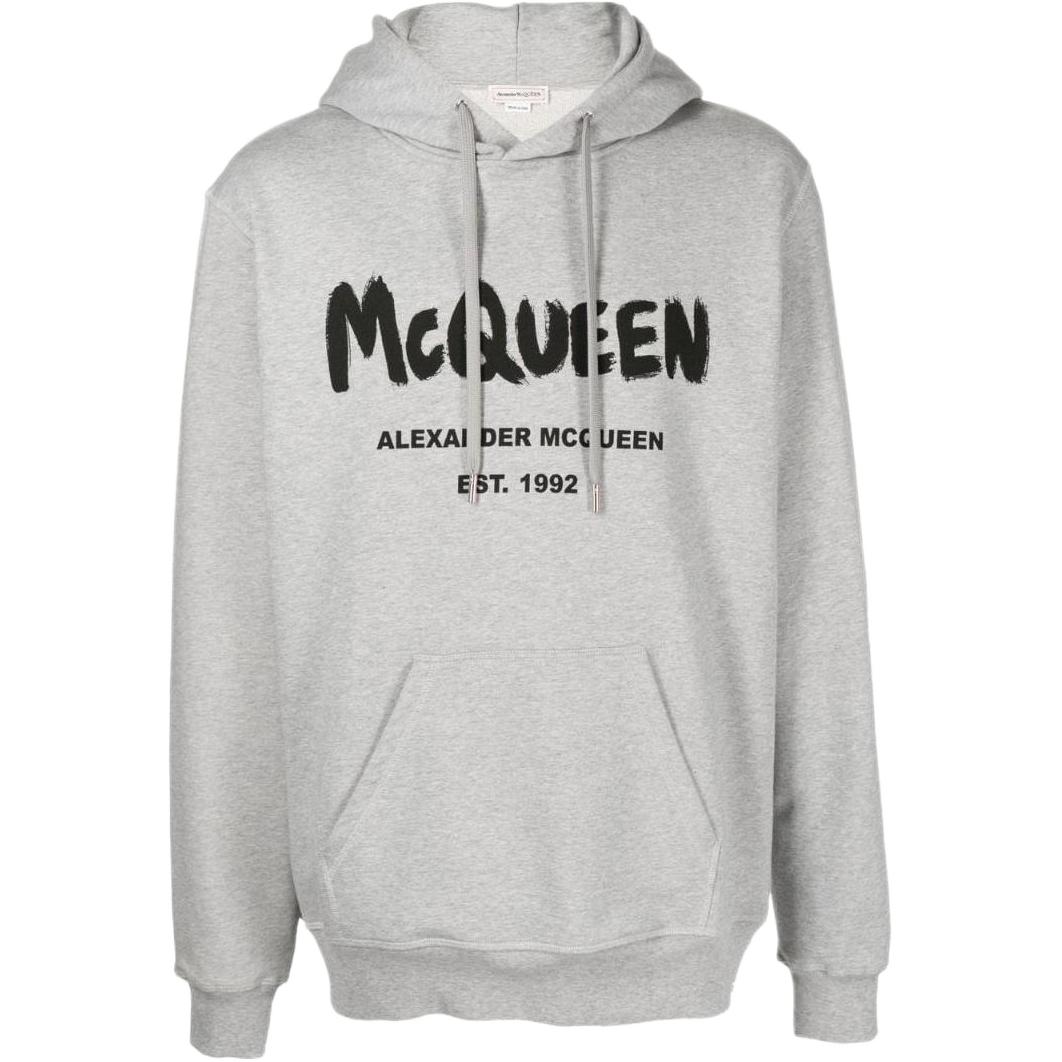 Alexander McQueen FW22 Logo Print Sweatshirt Grey Mens 688715-QTZ81-0902