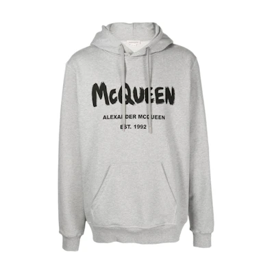 Alexander McQueen FW22 Logo Print Sweatshirt Grey Mens 688715-QTZ81-0902