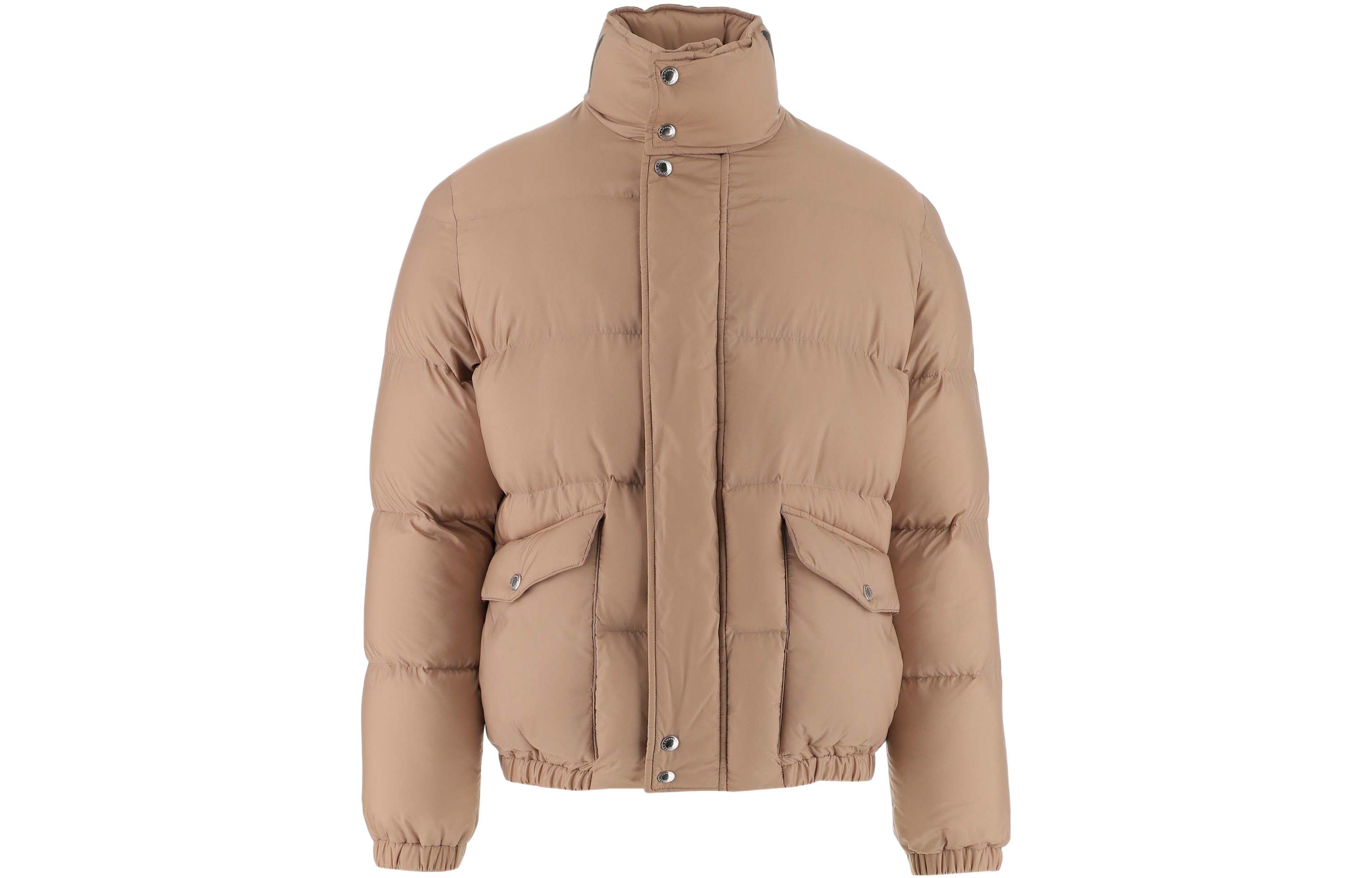 Alexander McQueen FW22 Logo Printed Padded Jacket Brown 659318-QTR30-9566