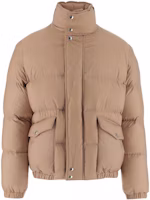 Alexander McQueen FW22 Logo Printed Padded Jacket Brown 659318-QTR30-9566 Alexander McQueen FW22 Logo Printed Padded Jacket Brown 659318-QTR30-9566