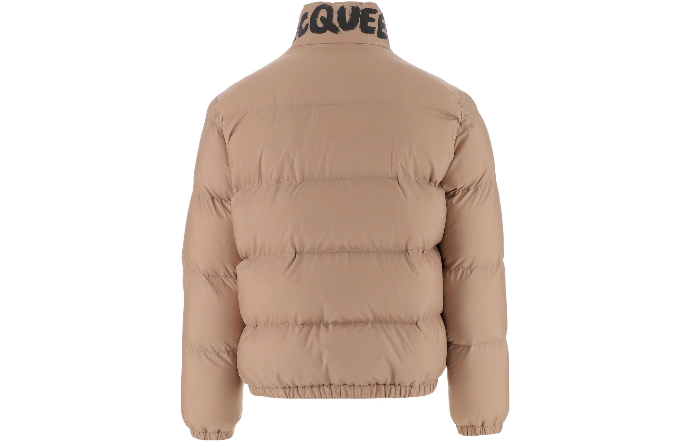 Lookbook Alexander McQueen FW22 Logo Printed Padded Jacket Brown 659318-QTR30-9566