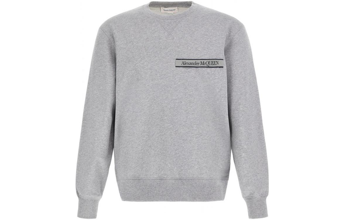 Alexander McQueen FW22 Logo Tape Sweatshirt Men’s Gray 642663-QTX75-0912