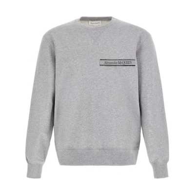 Alexander McQueen FW22 Logo Tape Sweatshirt Men’s Gray 642663-QTX75-0912