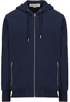 Alexander McQueen FW22 Logo Tape Zip-Up Sweatshirt Blue Jacket. 654794-QTX75-0913 Alexander McQueen FW22 Logo Tape Zip-Up Sweatshirt Blue Jacket. 654794-QTX75-0913