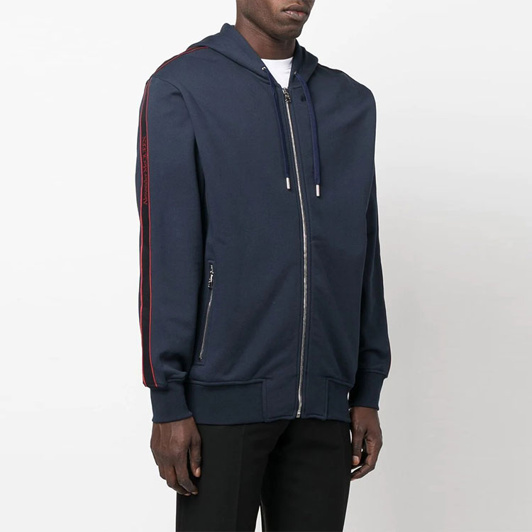 Purchase 亞歷山大·麥昆 FW22  logo拉鍊衛衣 藍色夾克 654794-QTX75-0913