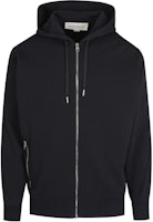 Alexander McQueen FW22 Logo Tape Zip Drawstring Hoodie Black 654794-QTX75-0901 Alexander McQueen FW22 Logo Tape Zip Drawstring Hoodie Black 654794-QTX75-0901